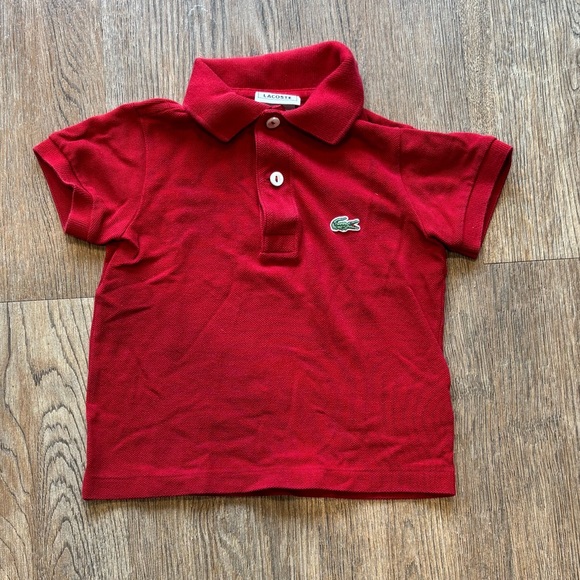 Lacoste toddler polo in red - Picture 2 of 2